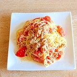さっぱり☆トマトとツナ缶の簡単パスタ